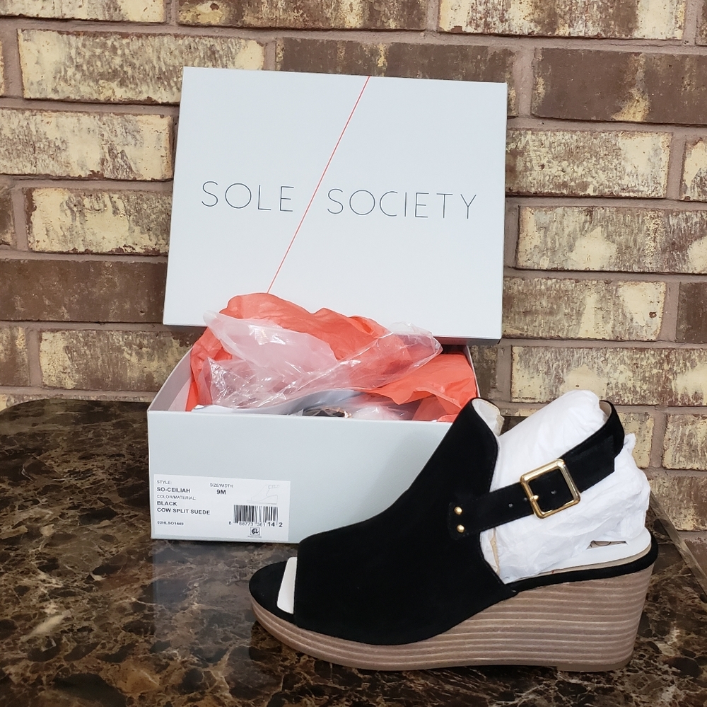 Sole Society Ceiliah Wedge Sandals  9M New…